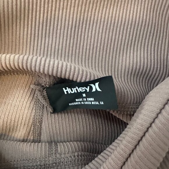 Hurley high waisted ribbed leggings purple ankle length size medium pockets NWT - Picture 4 of 4